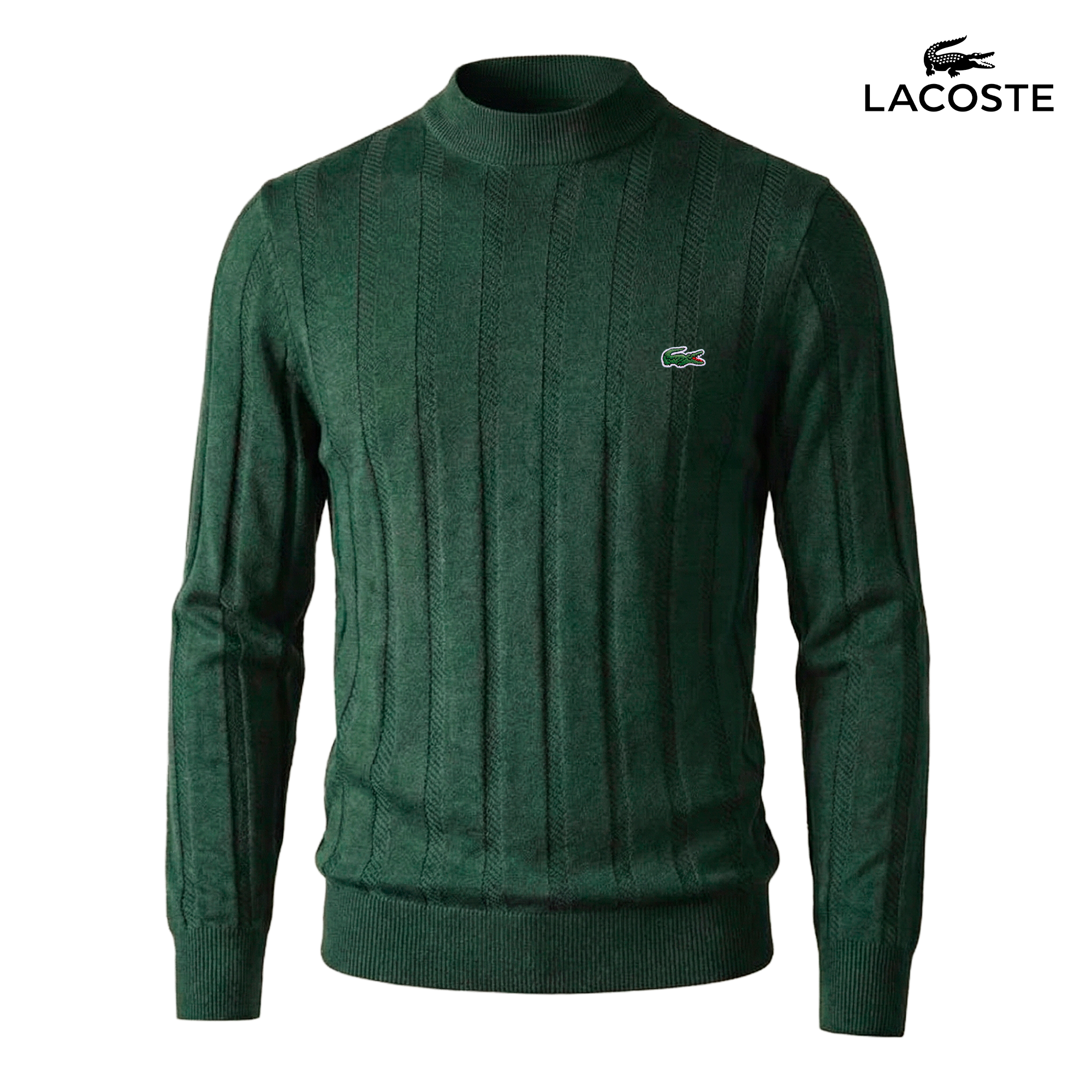 Maglia a collo alto a coste Kingsbridge